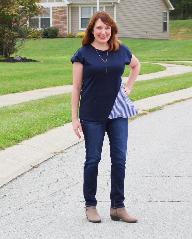 Side-Drape Tee and Jeans – Dressed in Faith