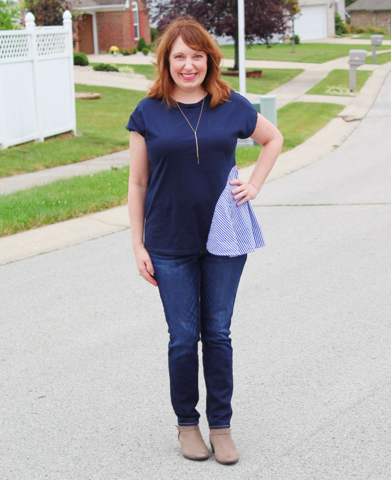 Side-Drape Tee and Jeans – Dressed in Faith