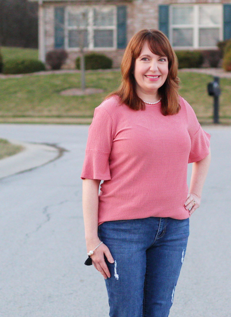 Red Double Breasted Pea Coat - Dressed in Faith