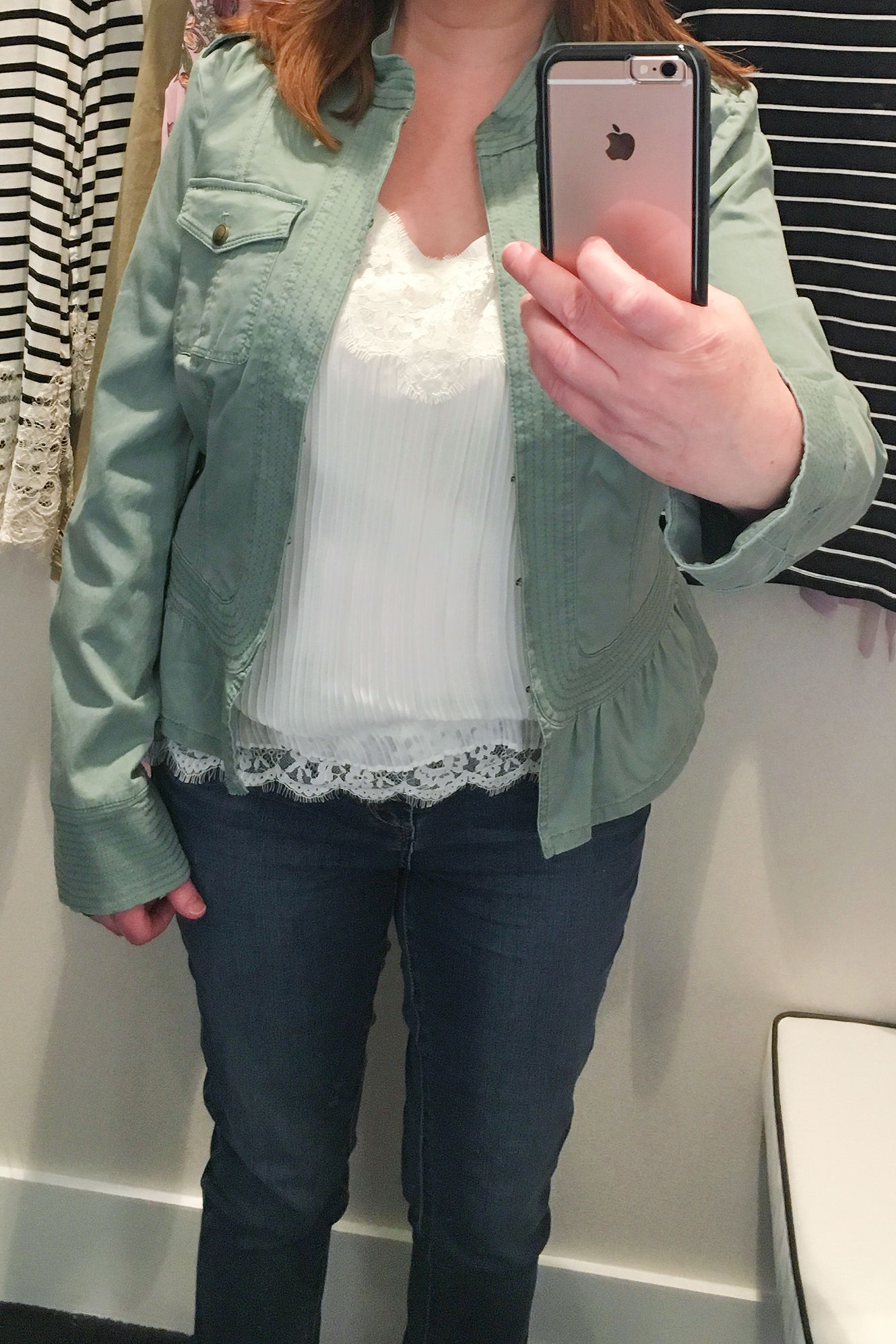 Green Spring Jacket/White House Black Market - Dressing Room Diaries #dressingroomdiaries