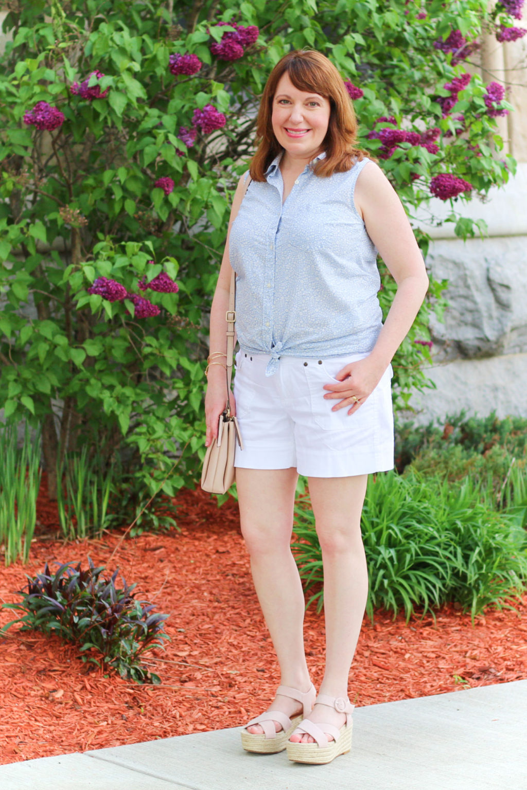 Baby Blue Shirt and White Shorts – Dressed in Faith