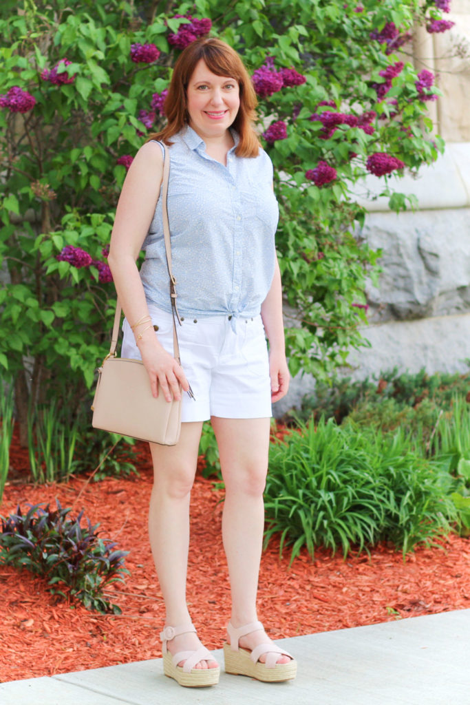 Baby Blue Shirt and White Shorts – Dressed in Faith