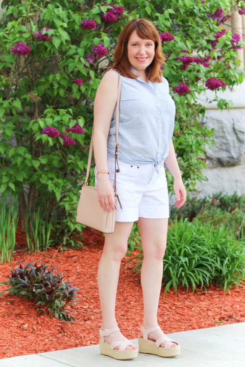 Baby Blue Shirt and White Shorts – Dressed in Faith
