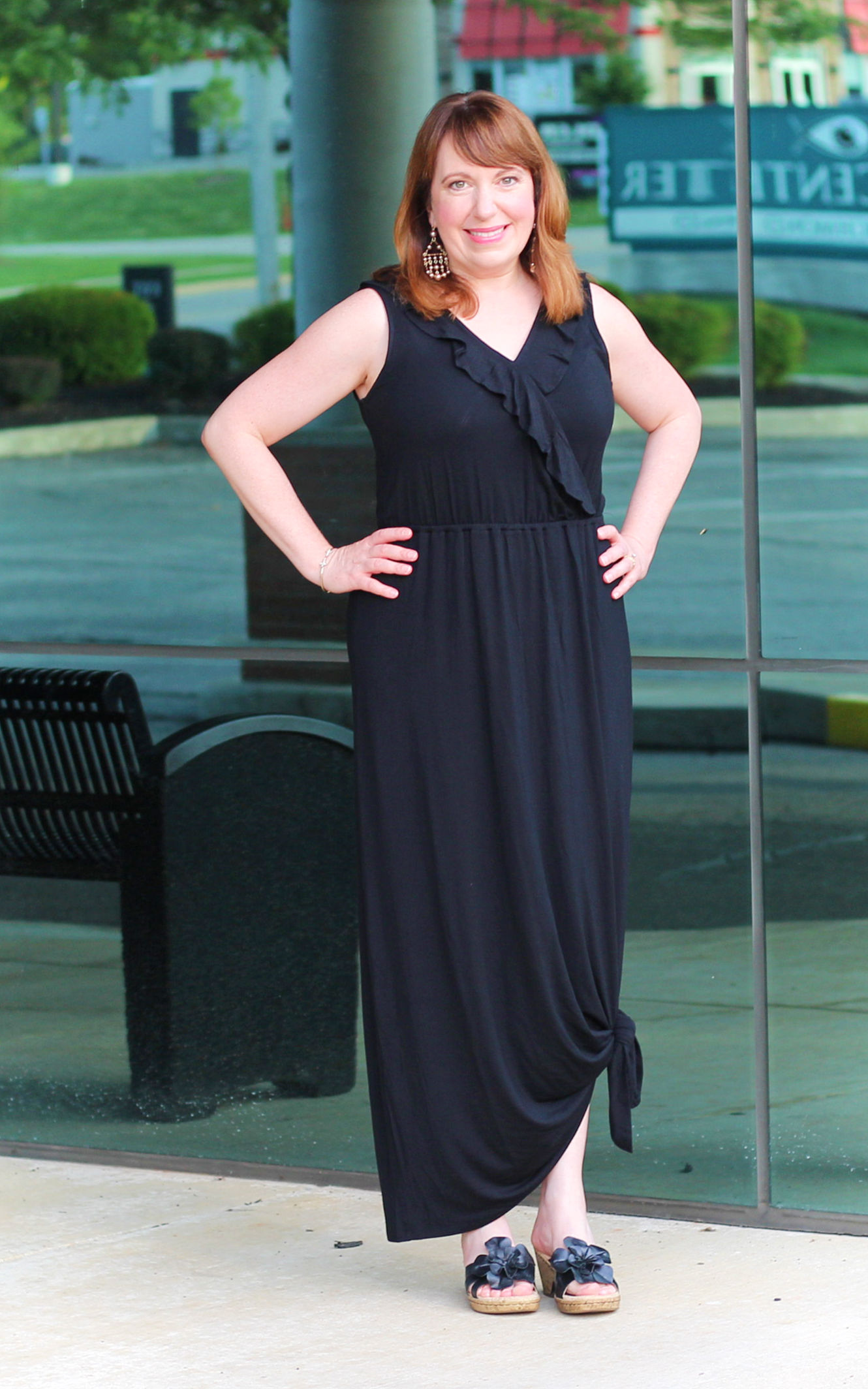 Black Maxi Dress #fashionover40 #summerdresses