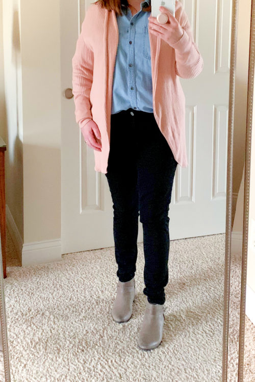 Pink Cardi & Black Jeans – Dressed in Faith