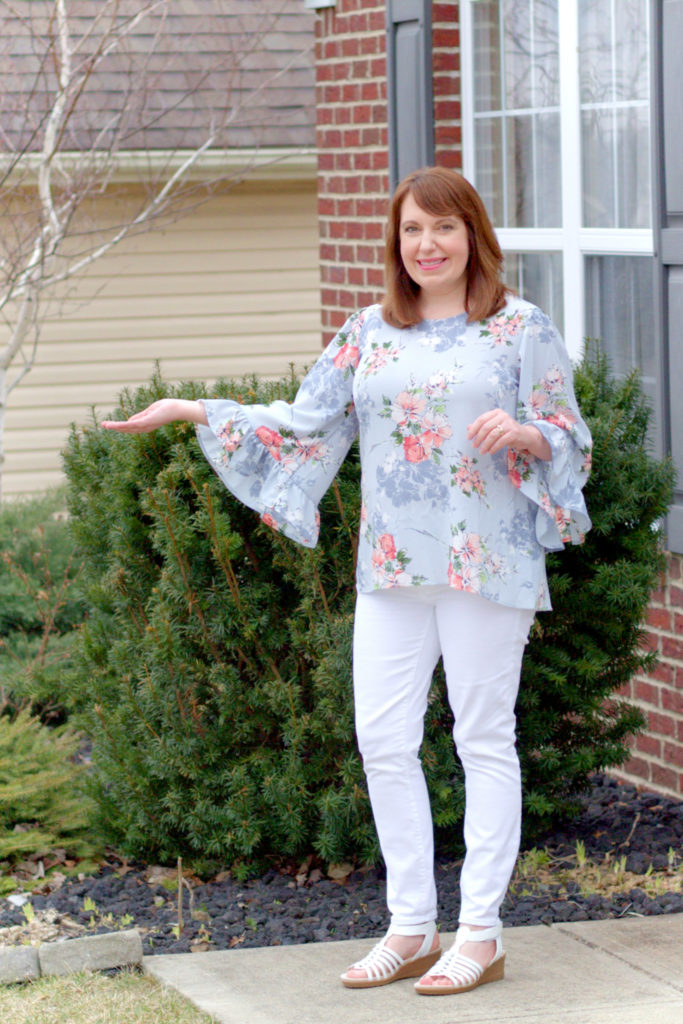 Floral Bell Sleeve Top – Dressed in Faith