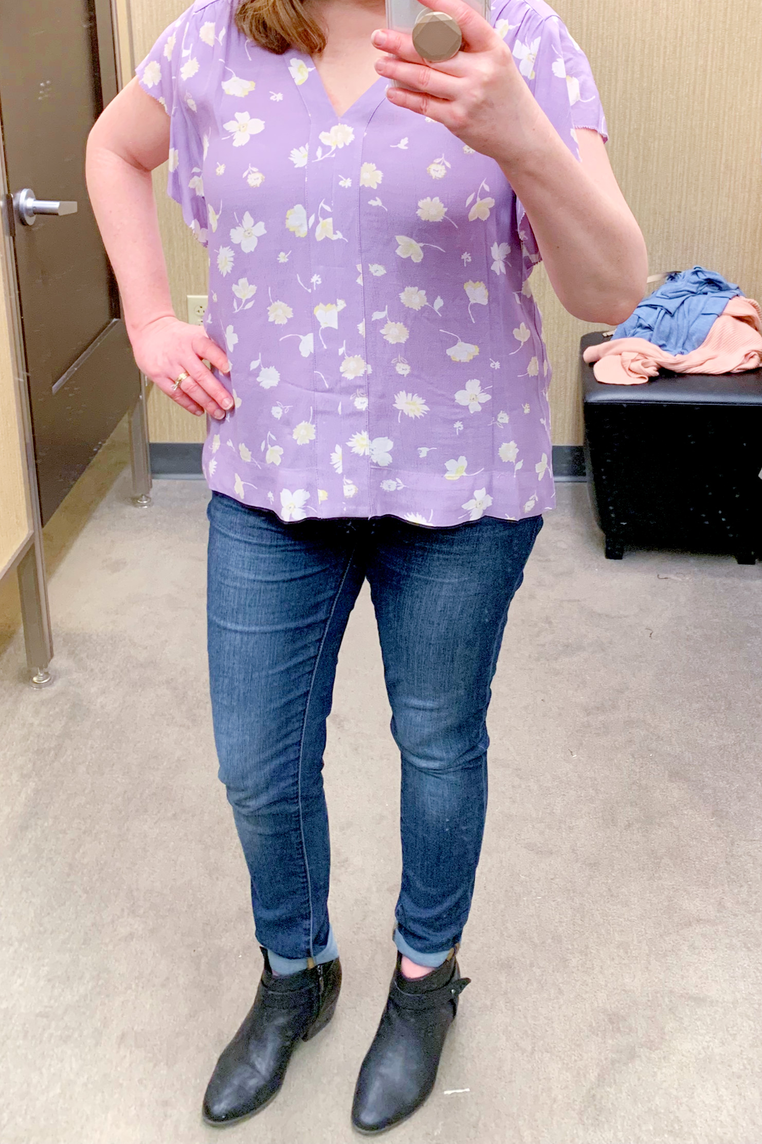 Lavendar Floral Blouse