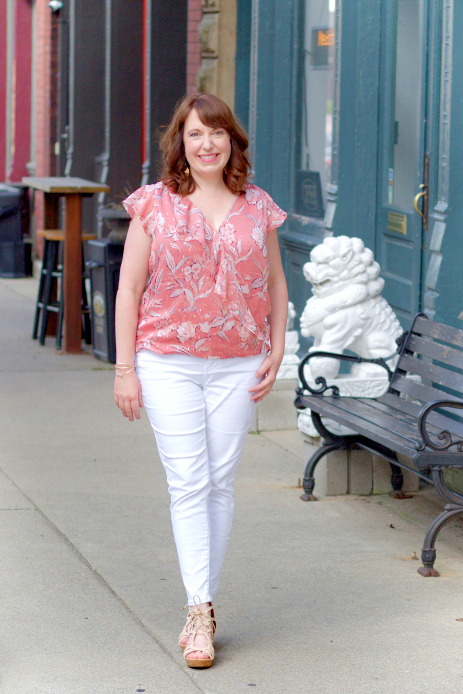 Coral Wrap Top – Dressed in Faith