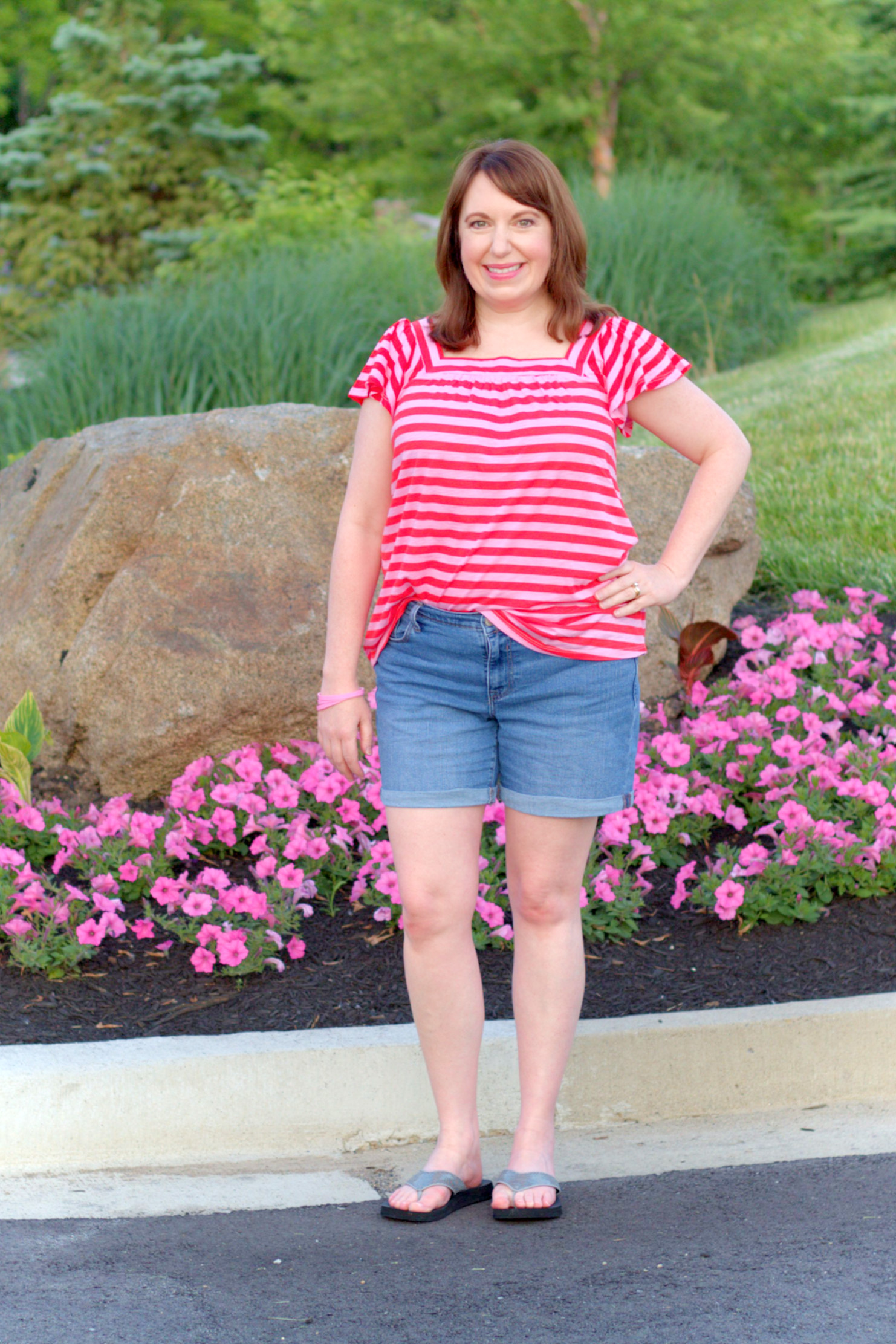 Red & Pink Stripes – Dressed in Faith