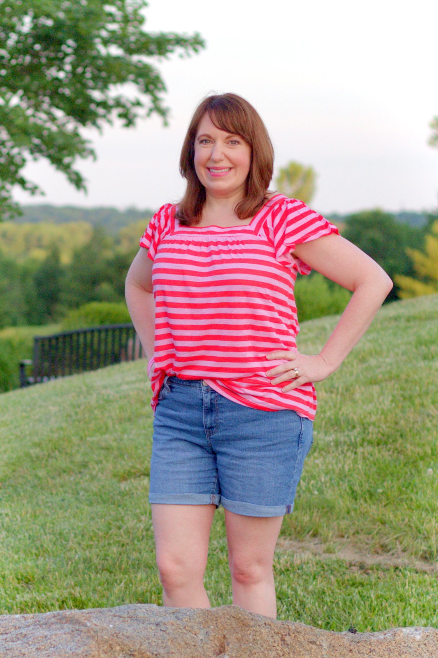 Red & Pink Stripes – Dressed in Faith