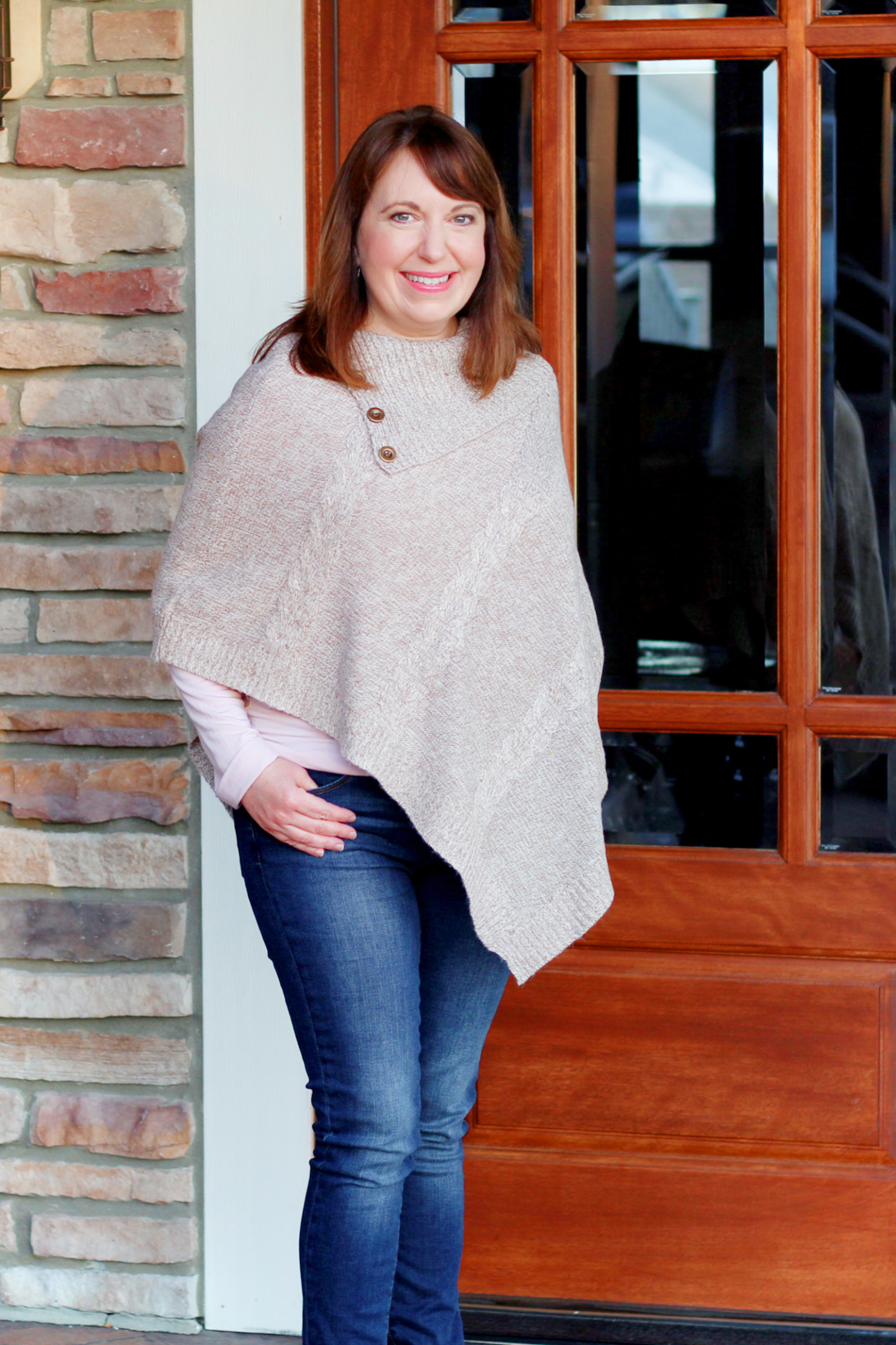 I plan on wearing this Karen Scott poncho throughout the fall.