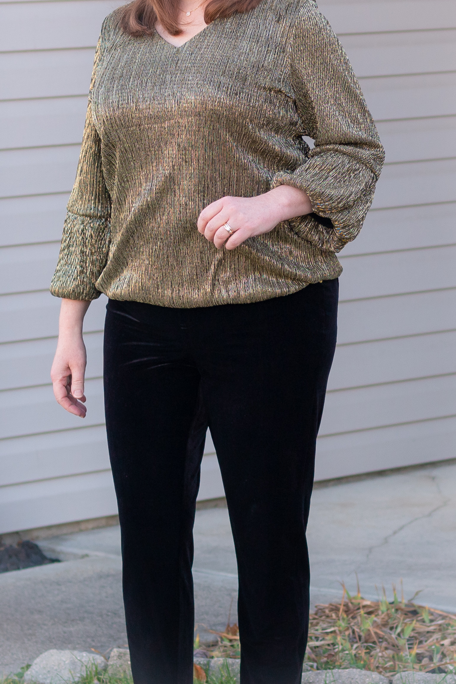 Metallic Gold Bubble Top