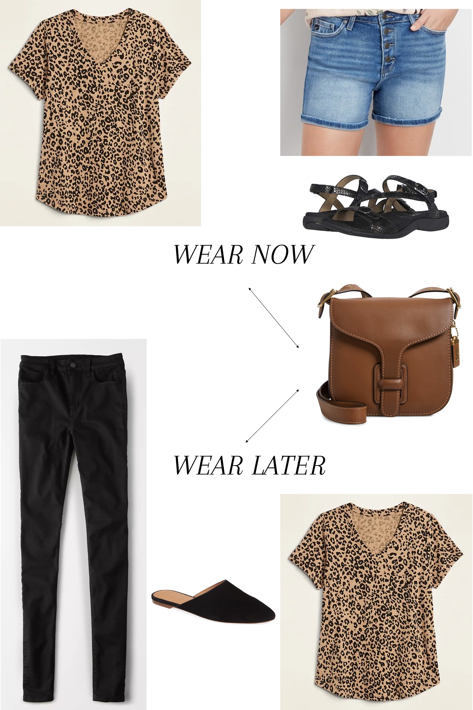 Outfits with Leopard Print Tee