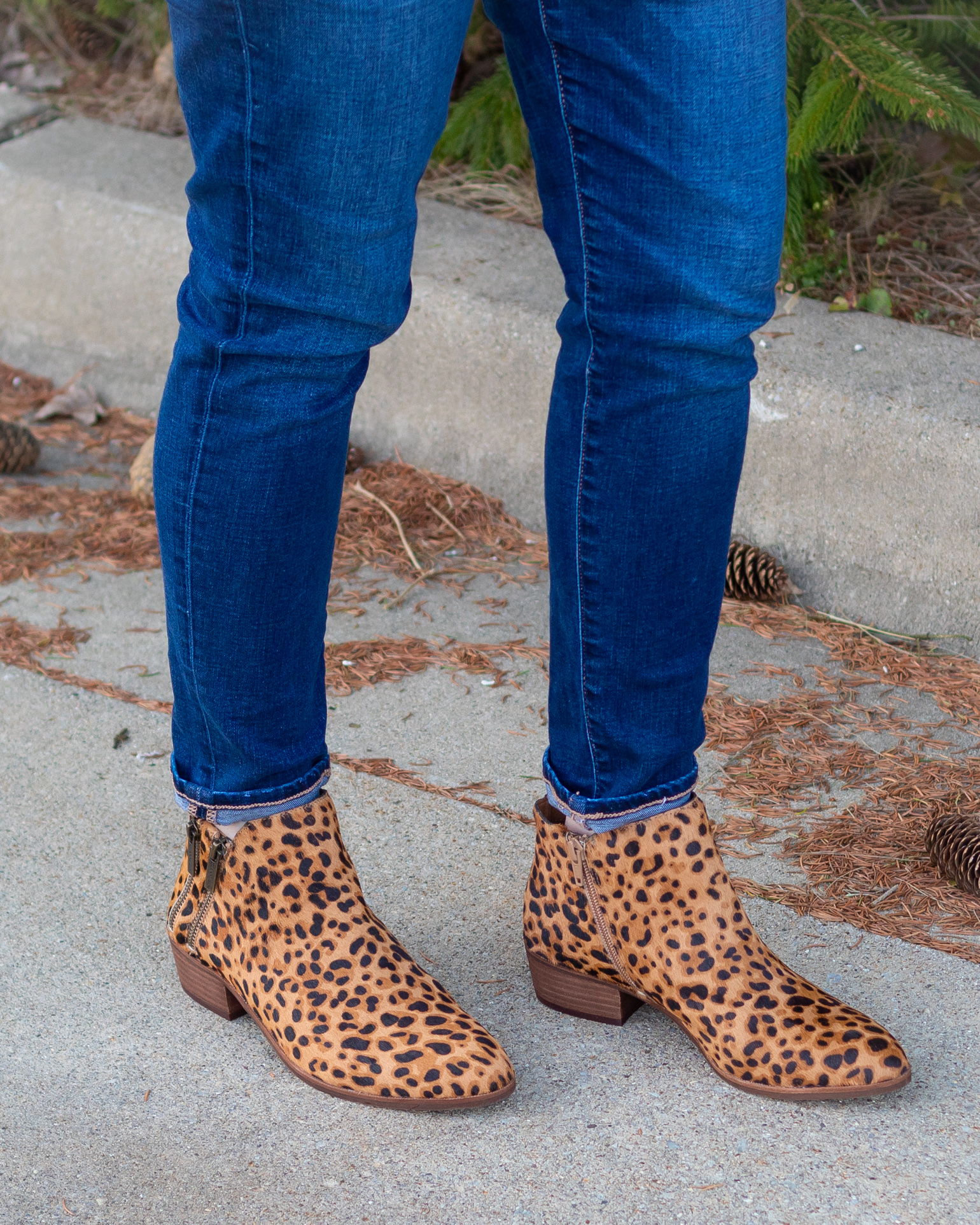 Closeup of Leopard Print Booties