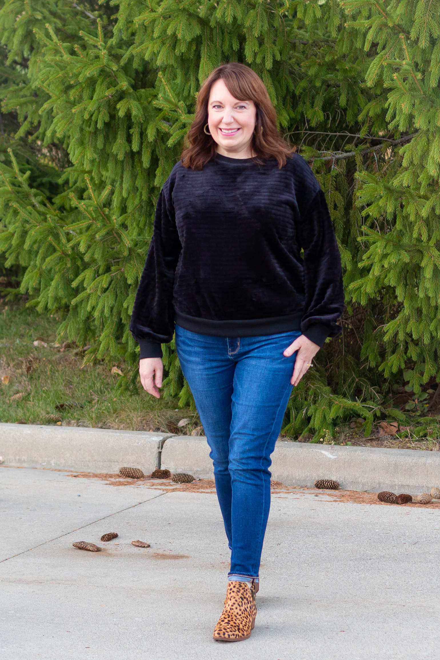 Fall Outfit Featuring Plush Sweatshirt