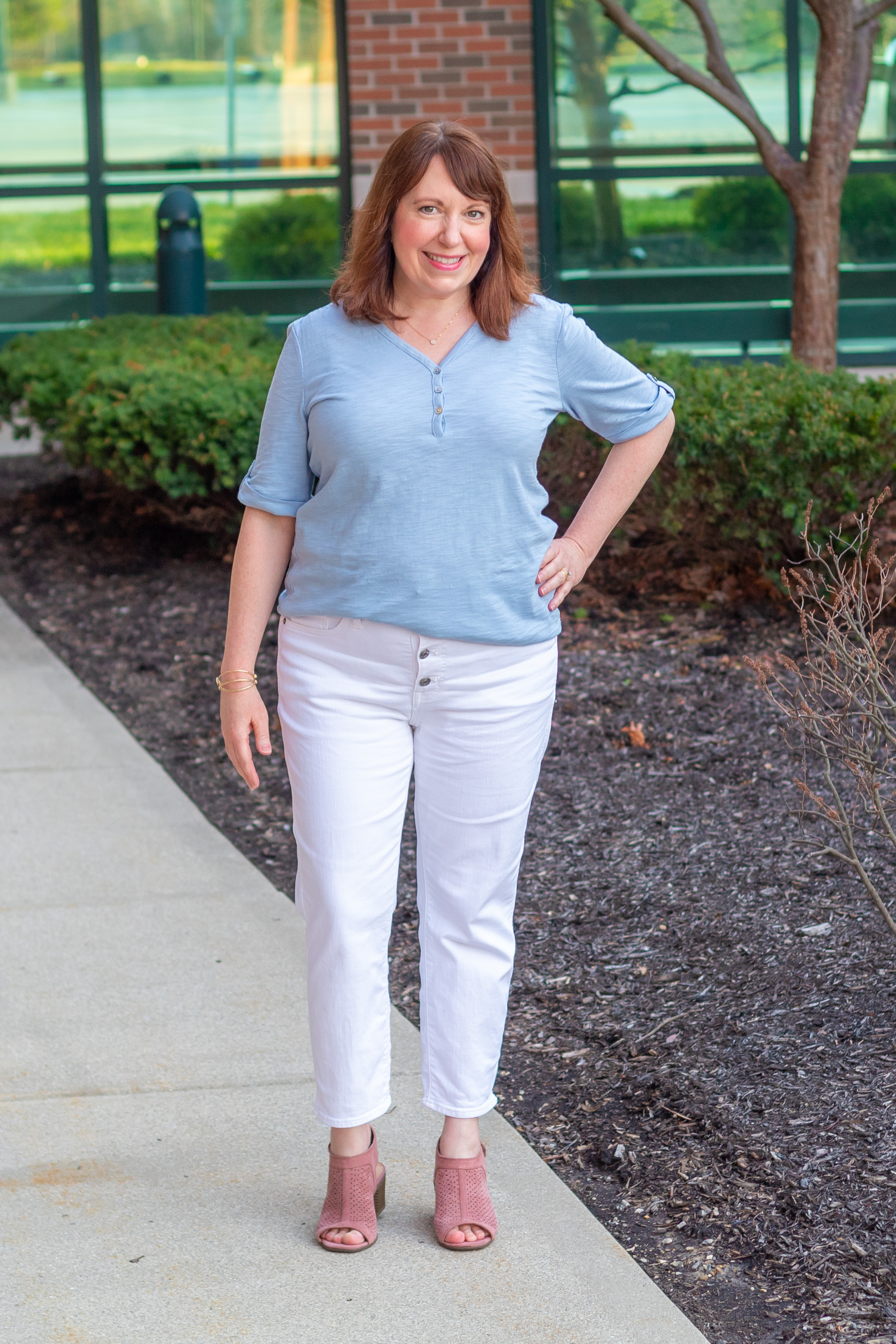 Spring Look With Henley Tee