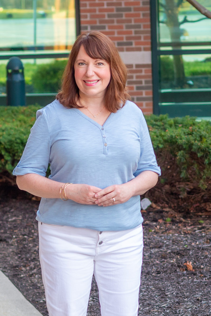 Soft Blue Henley Tee – Dressed in Faith