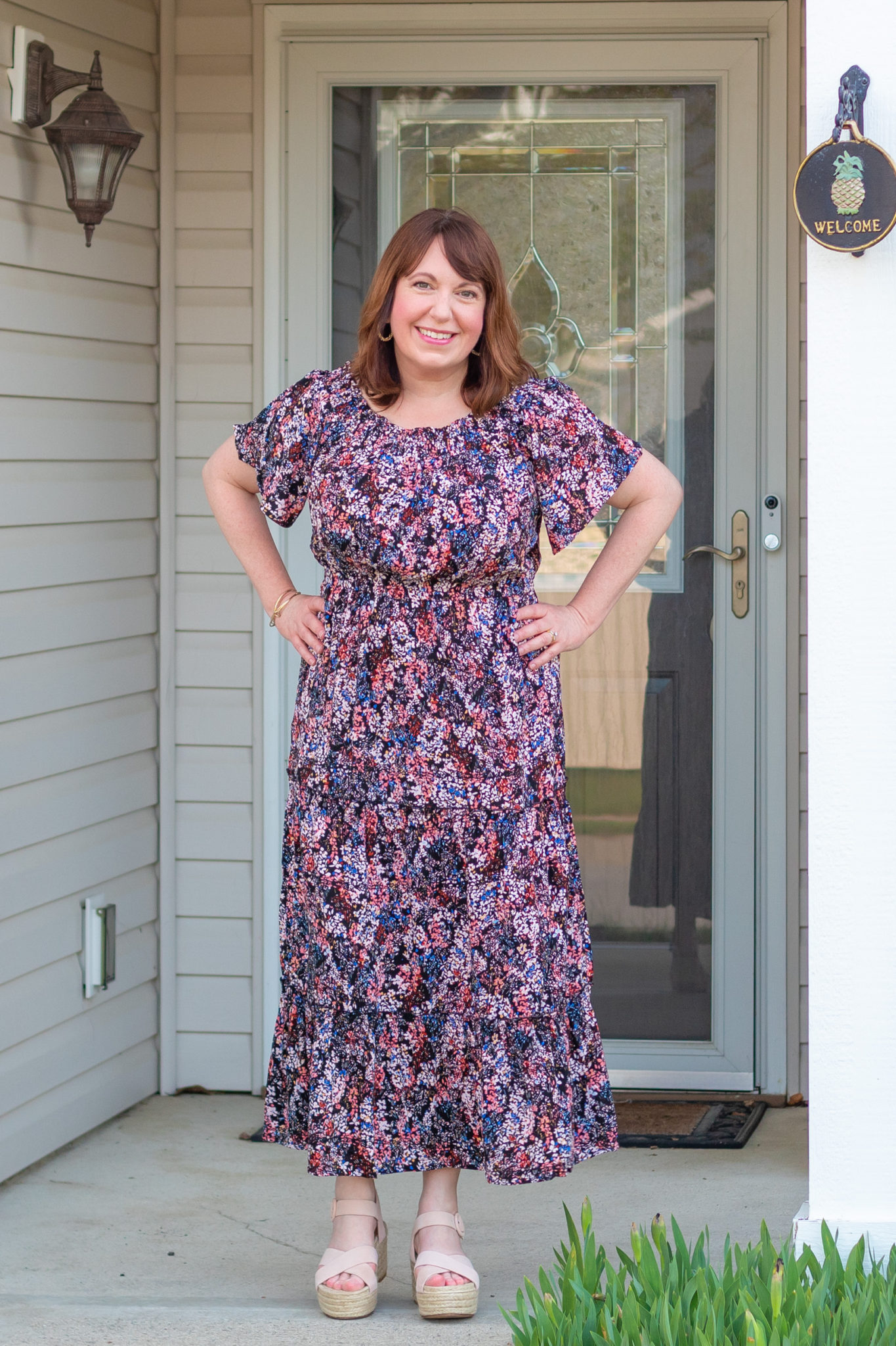 Floral Smocked Neck Dress – Dressed in Faith