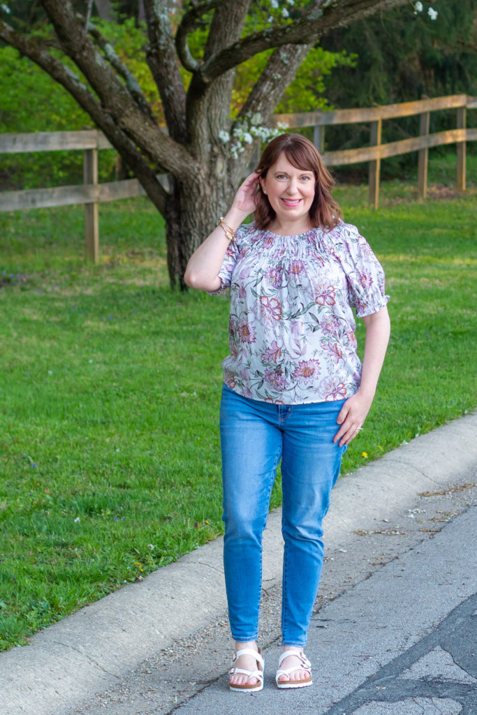 Floral Puff Sleeve Top – Dressed in Faith