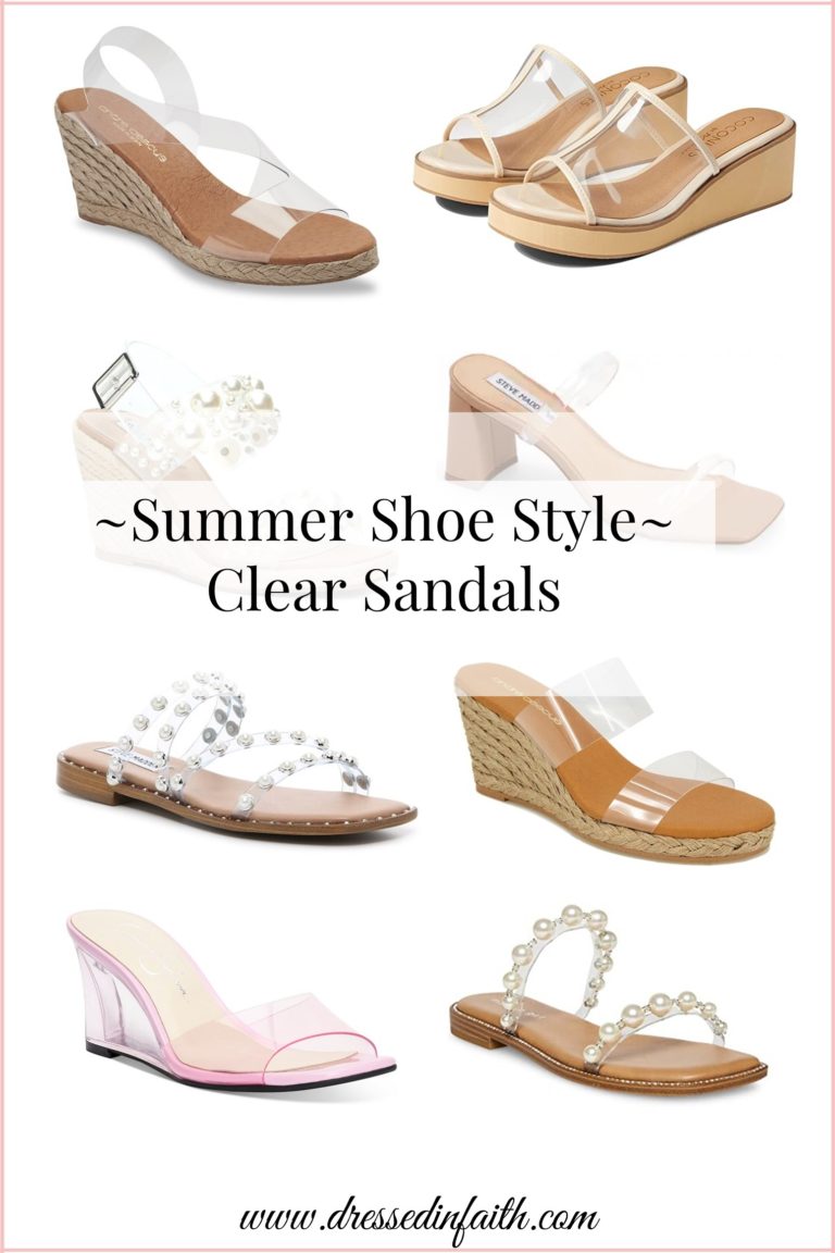 Summer Shoe Style - Clear Sandals – Dressed in Faith